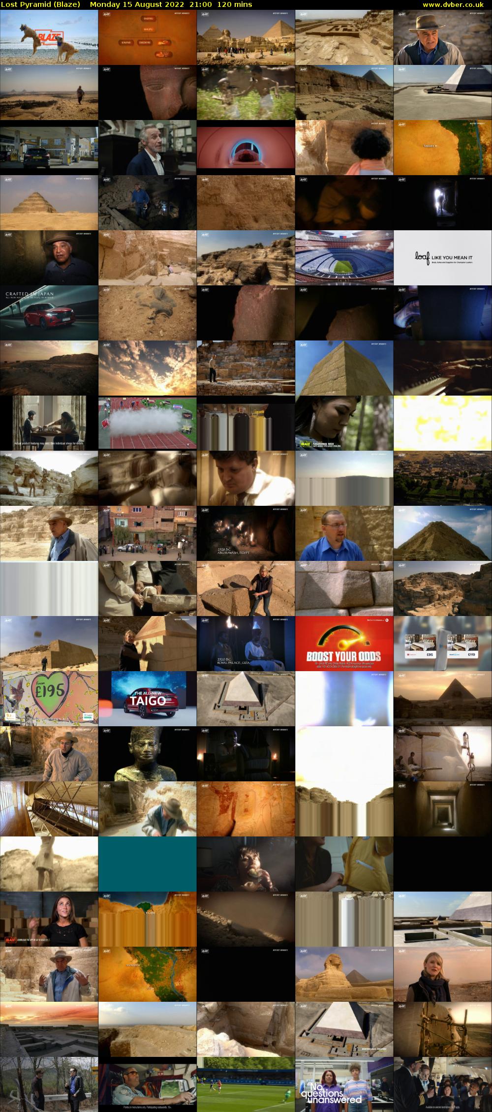 Lost Pyramid (Blaze) Monday 15 August 2022 21:00 - 23:00