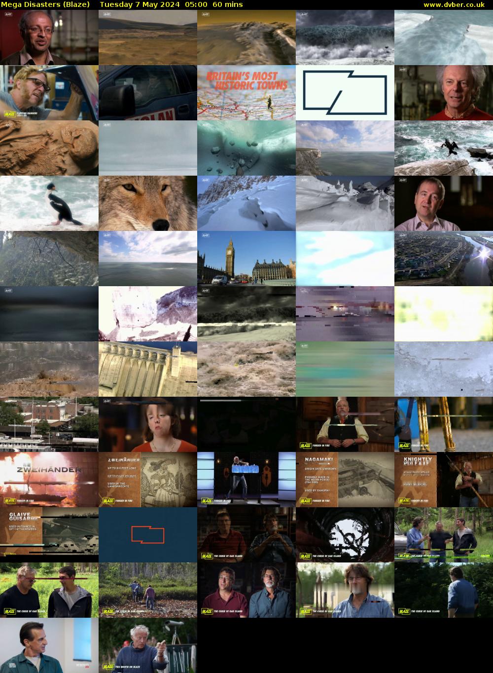 Mega Disasters (Blaze) Tuesday 7 May 2024 05:00 - 06:00