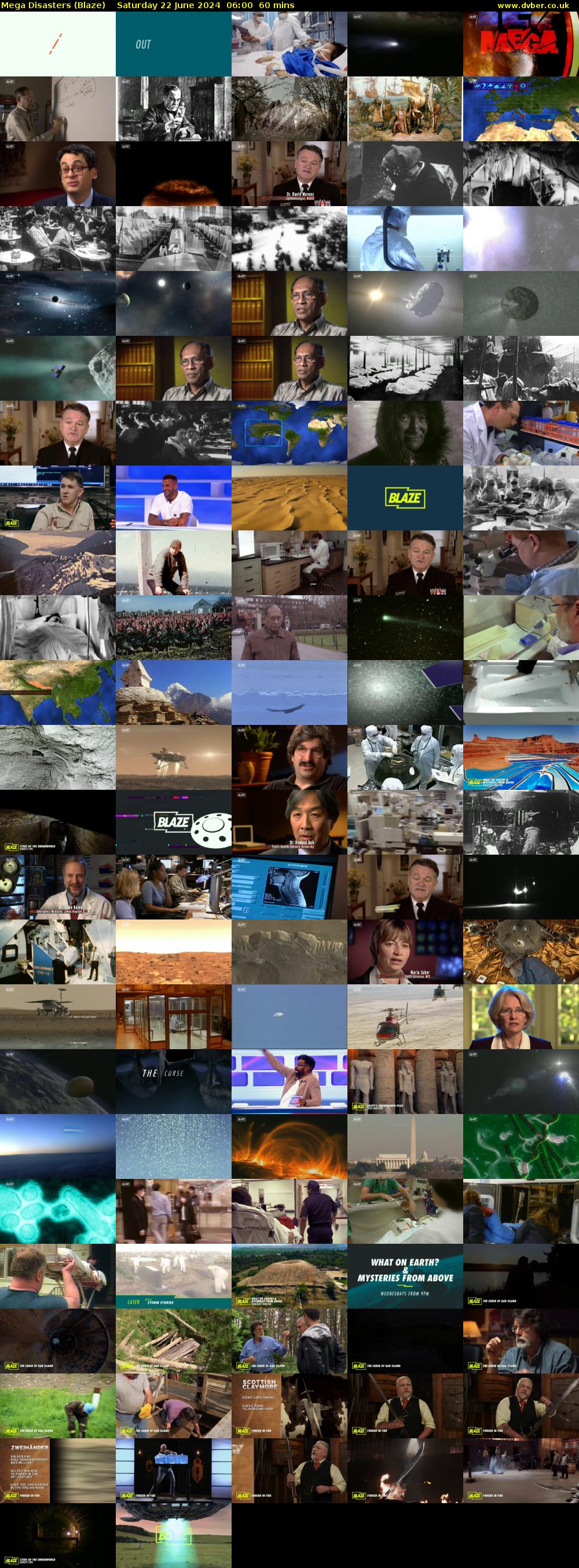 Mega Disasters (Blaze) Saturday 22 June 2024 06:00 - 07:00