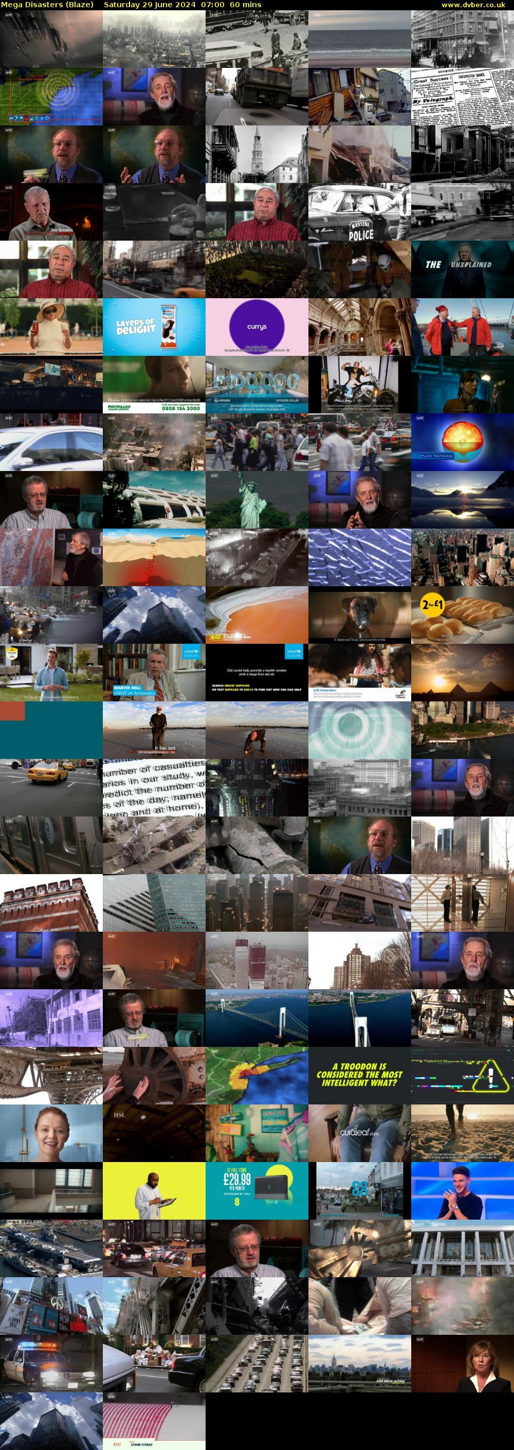 Mega Disasters (Blaze) Saturday 29 June 2024 07:00 - 08:00