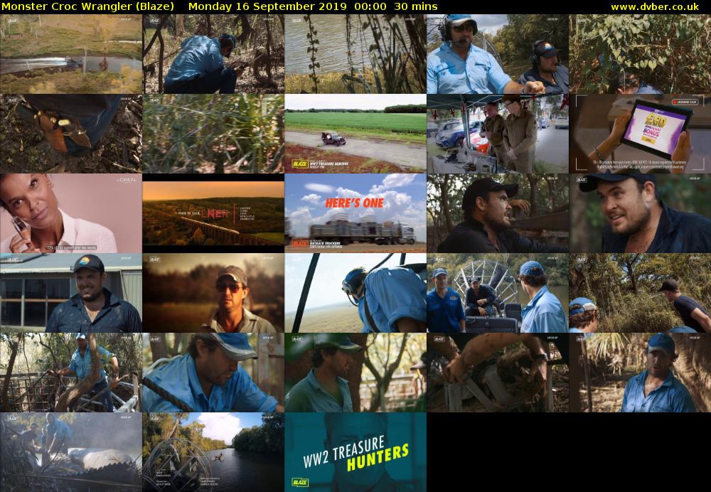 Monster Croc Wrangler (Blaze) Monday 16 September 2019 00:00 - 00:30