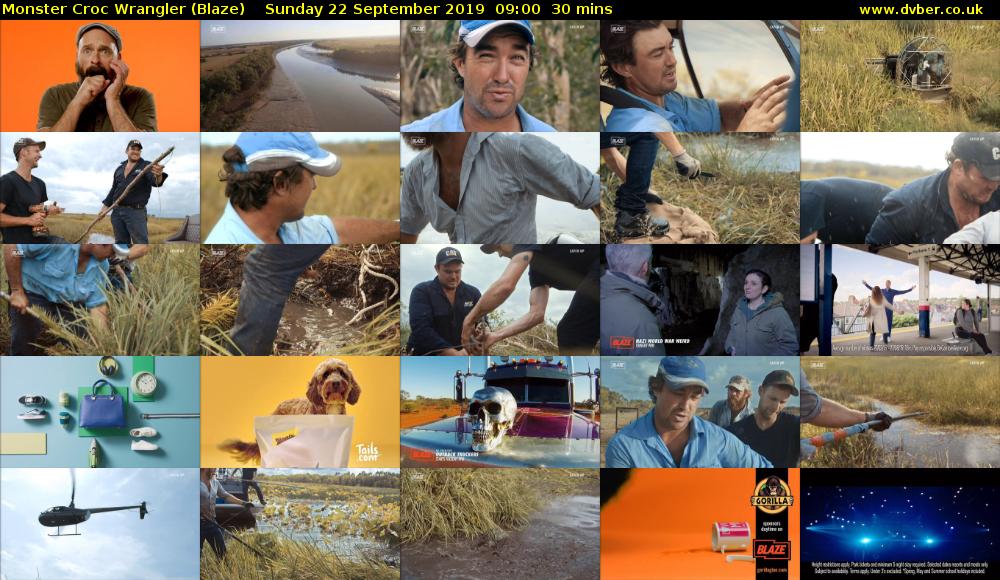 Monster Croc Wrangler (Blaze) Sunday 22 September 2019 09:00 - 09:30