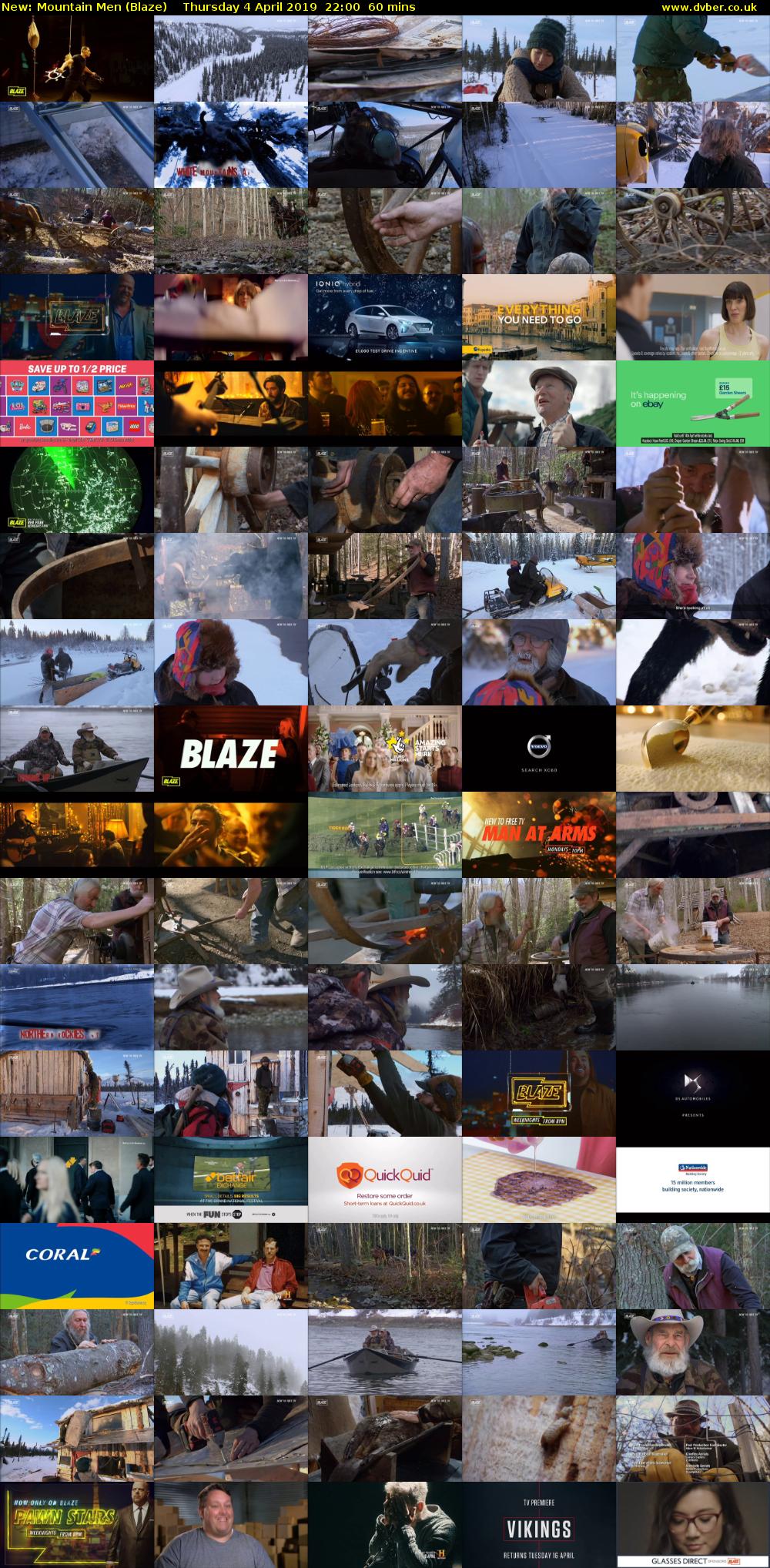 Mountain Men (Blaze) Thursday 4 April 2019 22:00 - 23:00