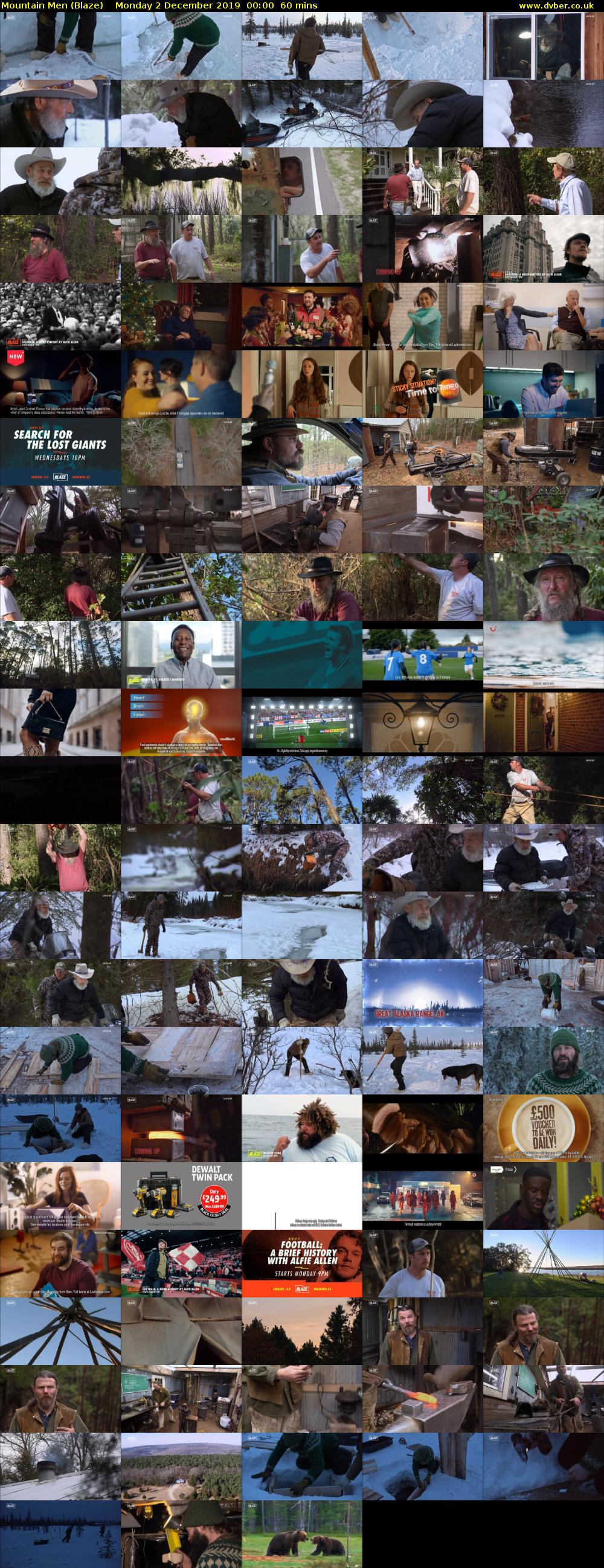 Mountain Men (Blaze) Monday 2 December 2019 00:00 - 01:00