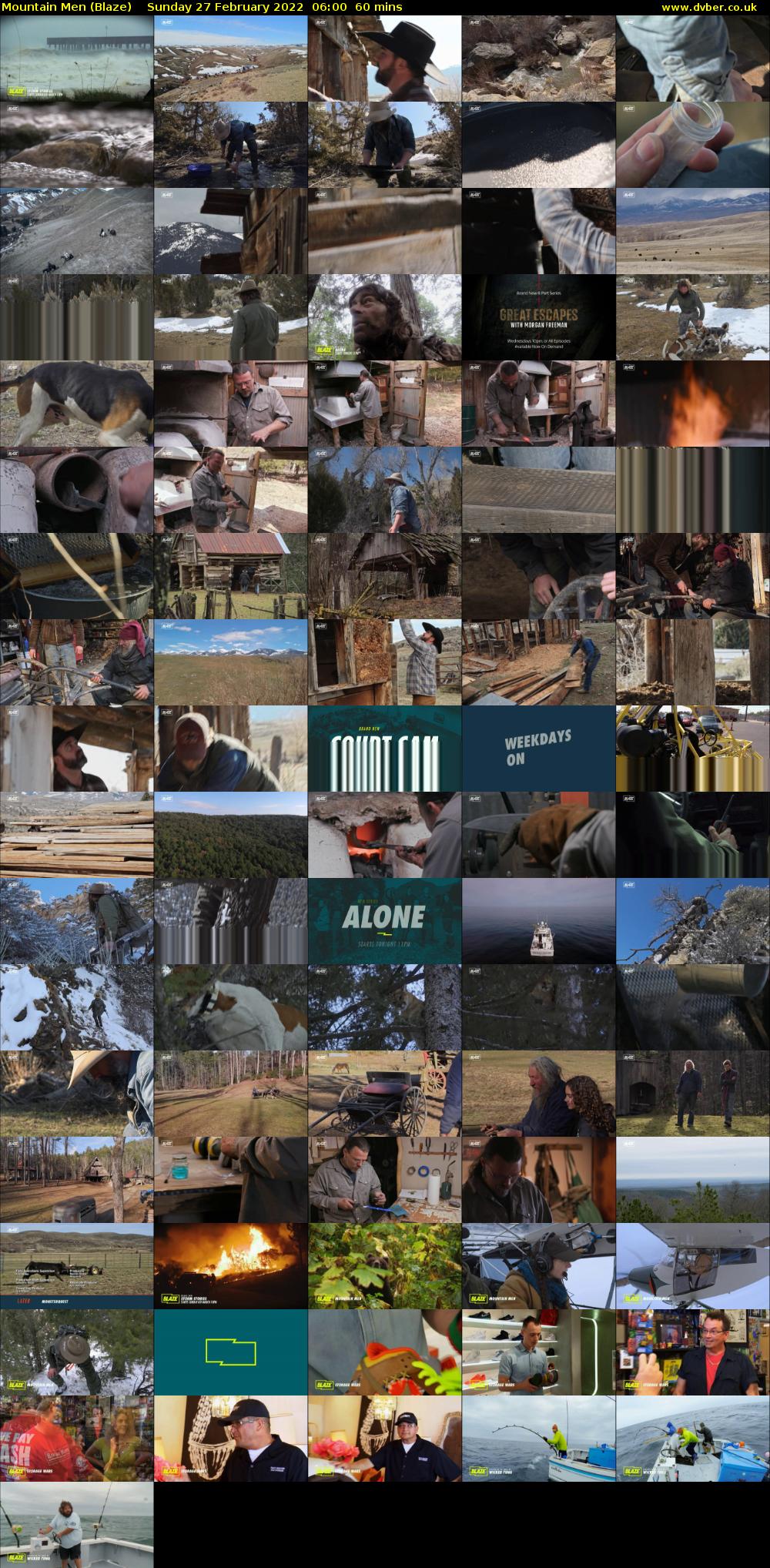 Mountain Men (Blaze) Sunday 27 February 2022 06:00 - 07:00