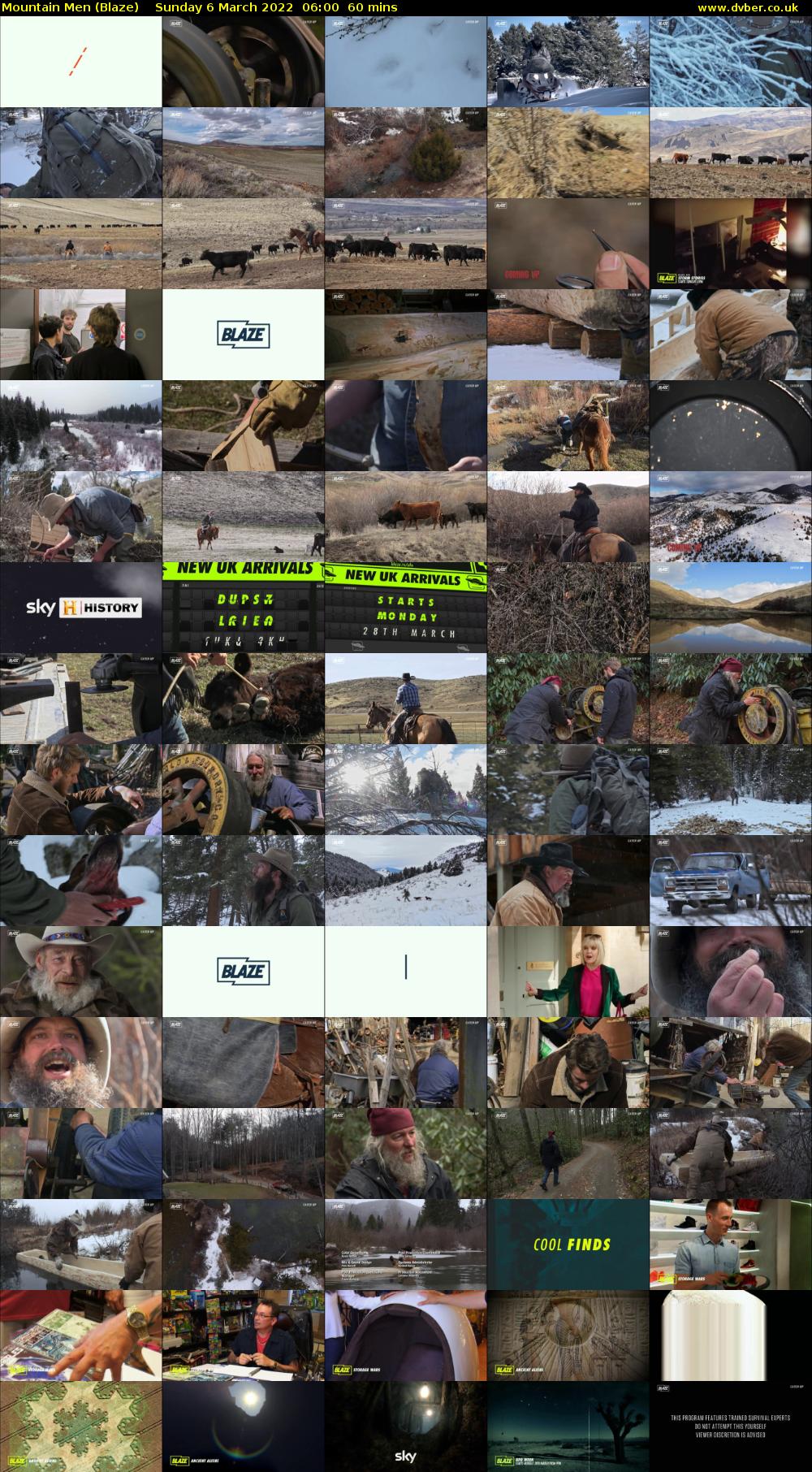 Mountain Men (Blaze) Sunday 6 March 2022 06:00 - 07:00