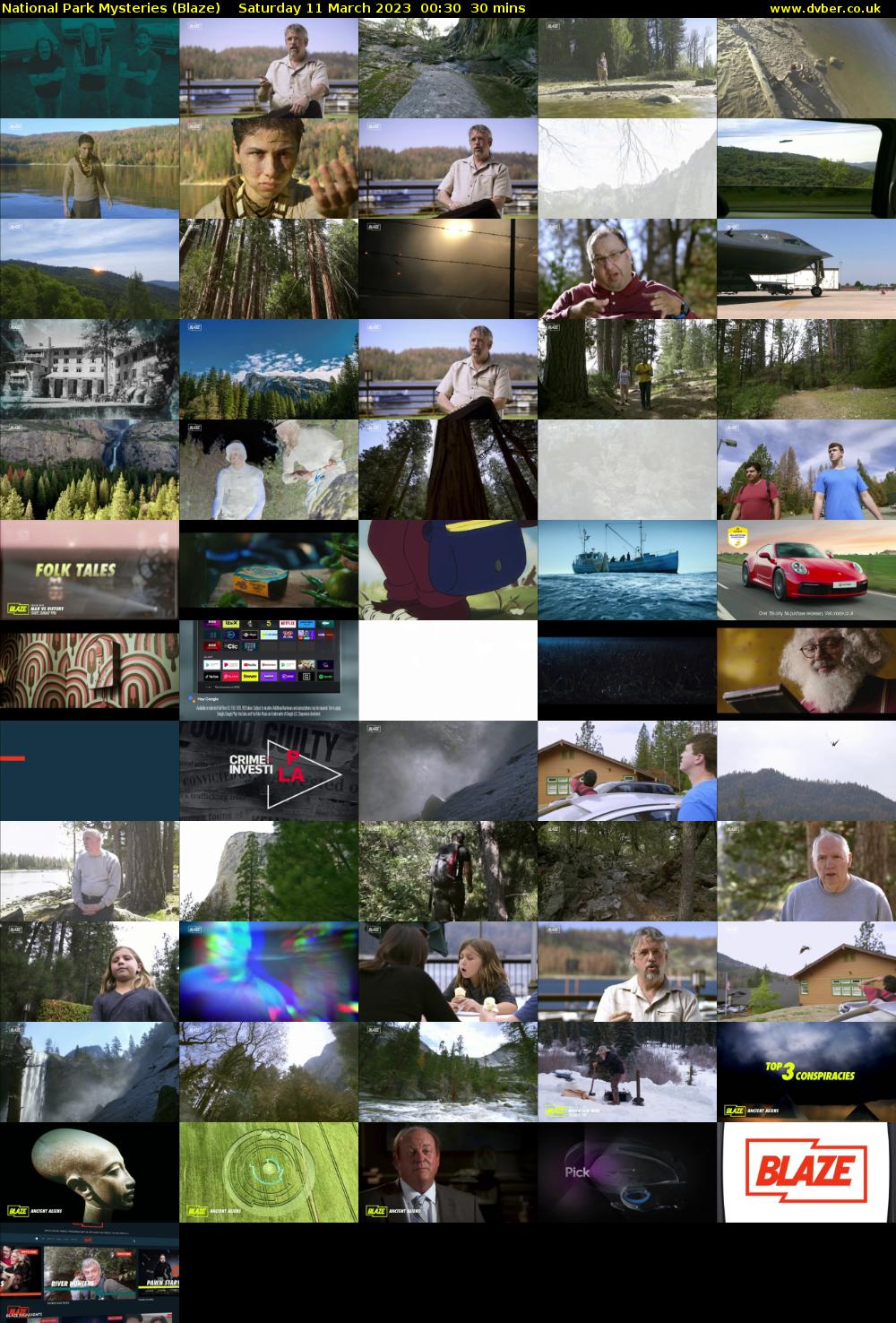National Park Mysteries (Blaze) Saturday 11 March 2023 00:30 - 01:00