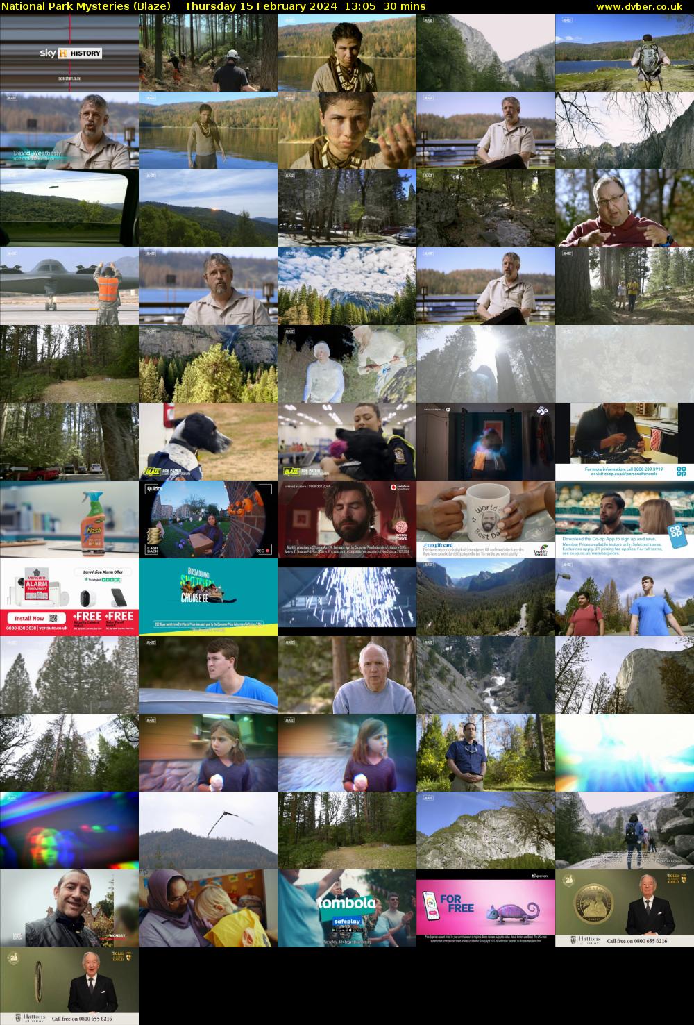 National Park Mysteries (Blaze) Thursday 15 February 2024 13:05 - 13:35
