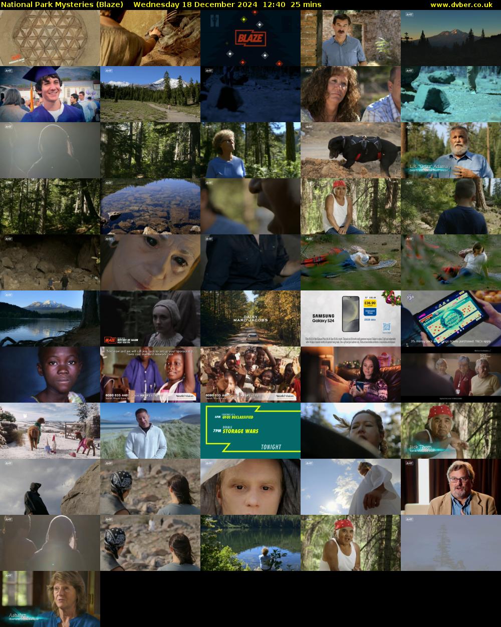 National Park Mysteries (Blaze) Wednesday 18 December 2024 12:40 - 13:05