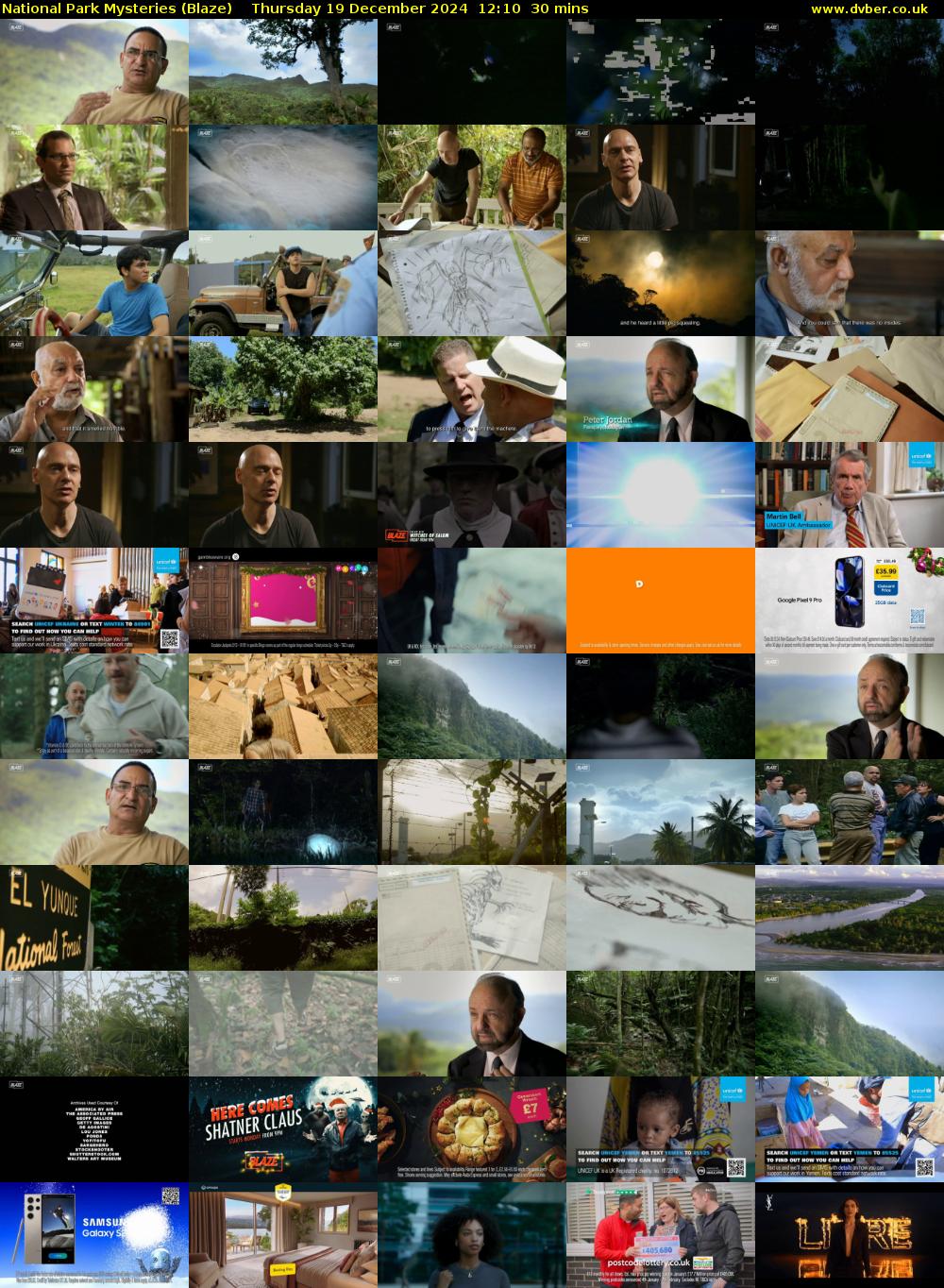 National Park Mysteries (Blaze) Thursday 19 December 2024 12:10 - 12:40