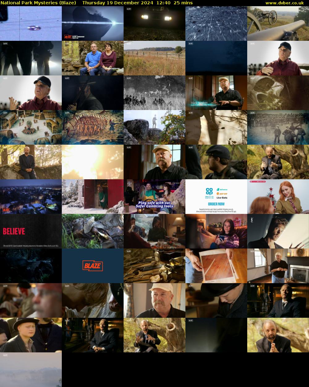 National Park Mysteries (Blaze) Thursday 19 December 2024 12:40 - 13:05