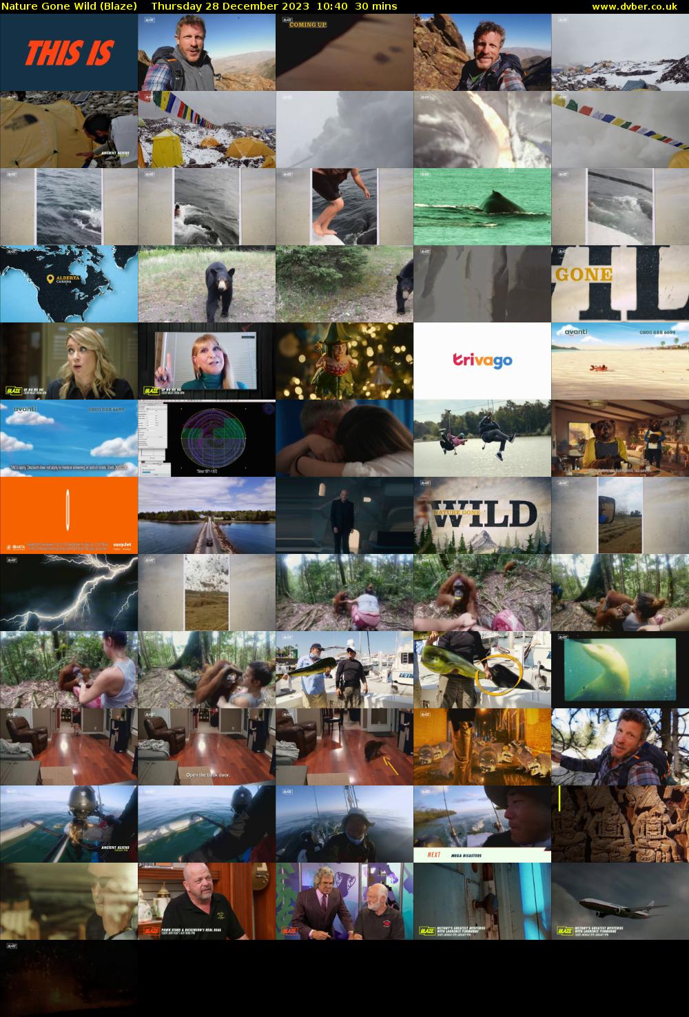 Nature Gone Wild (Blaze) Thursday 28 December 2023 10:40 - 11:10