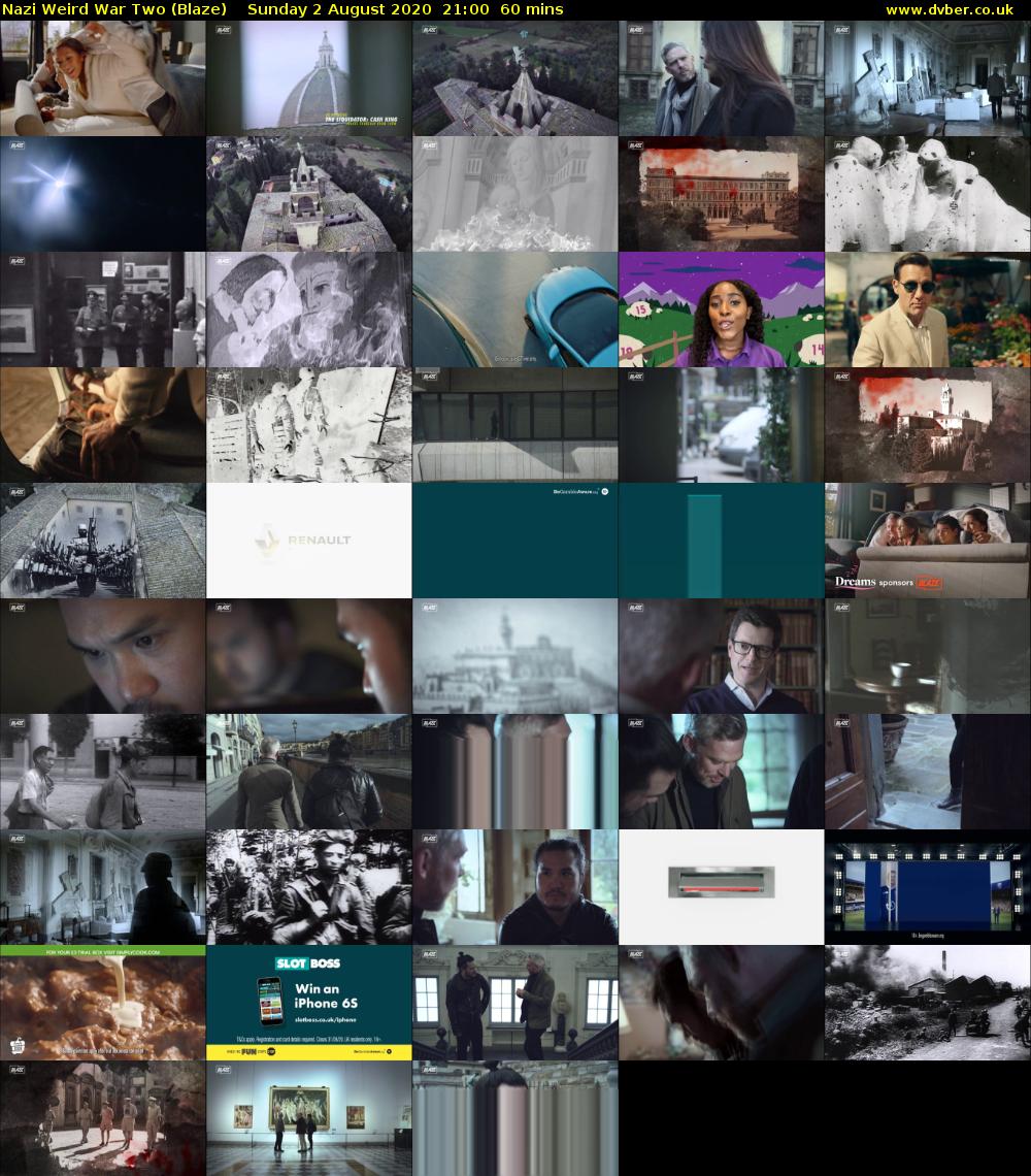 Nazi Weird War Two (Blaze) Sunday 2 August 2020 21:00 - 22:00