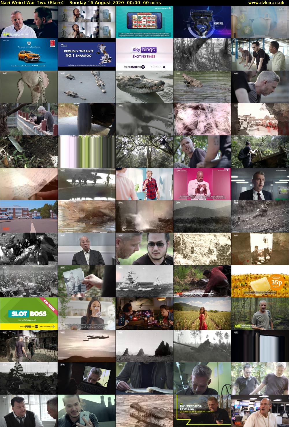 Nazi Weird War Two (Blaze) Sunday 16 August 2020 00:00 - 01:00