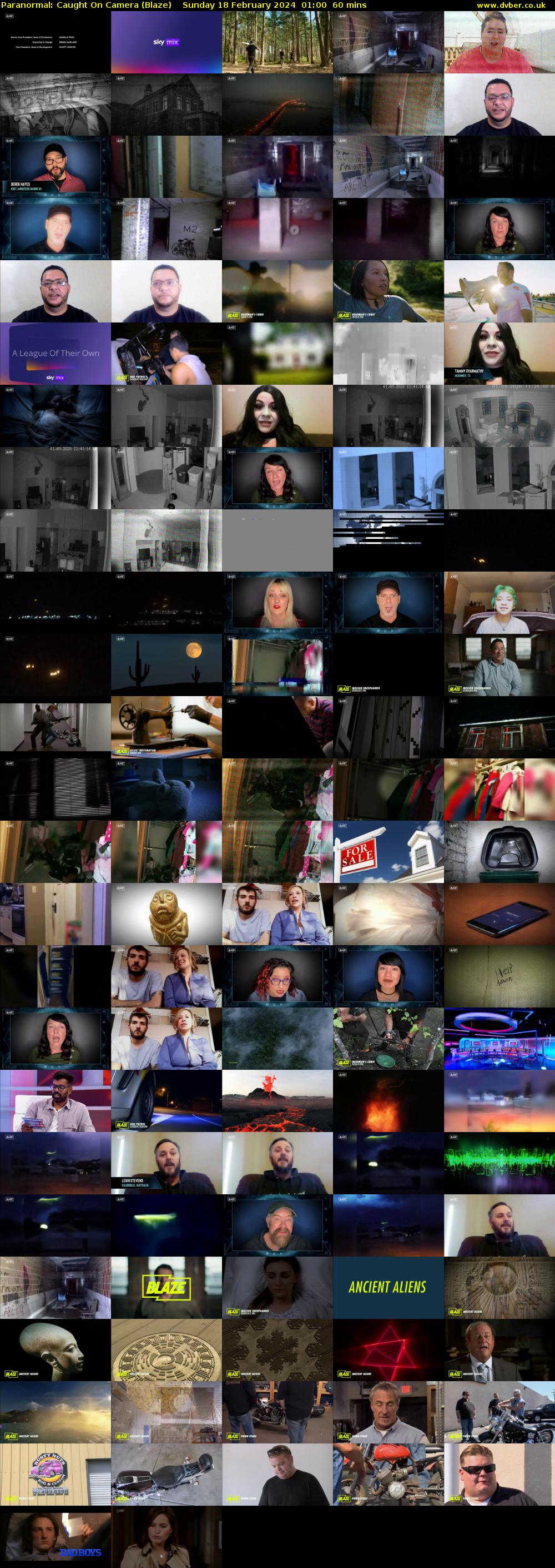 Paranormal: Caught On Camera (Blaze) Sunday 18 February 2024 01:00 - 02:00