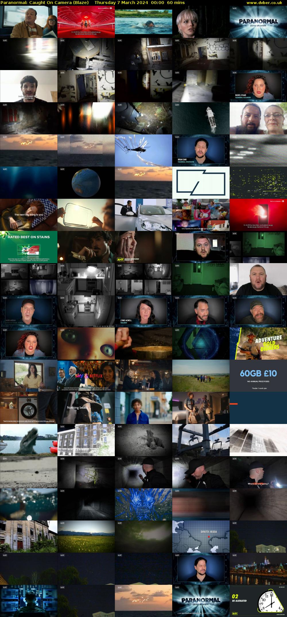 Paranormal: Caught On Camera (Blaze) Thursday 7 March 2024 00:00 - 01:00