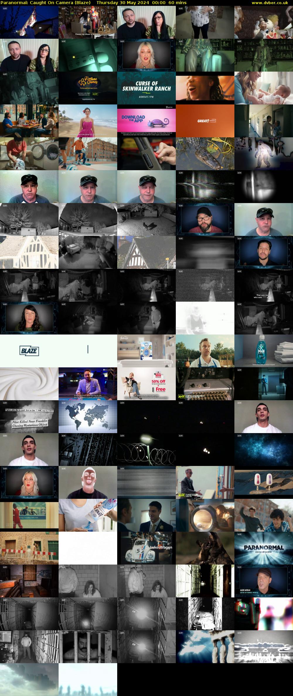 Paranormal: Caught On Camera (Blaze) Thursday 30 May 2024 00:00 - 01:00