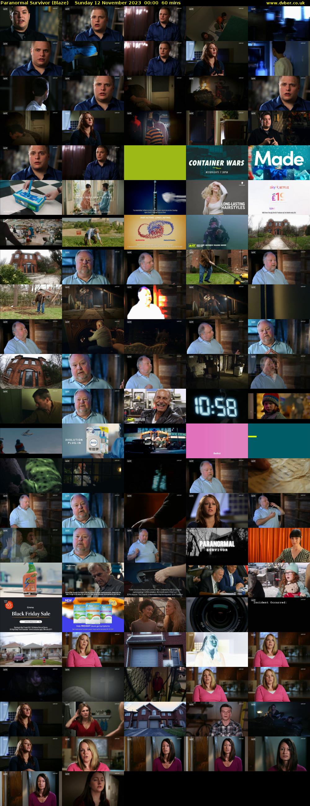 Paranormal Survivor (Blaze) Sunday 12 November 2023 00:00 - 01:00