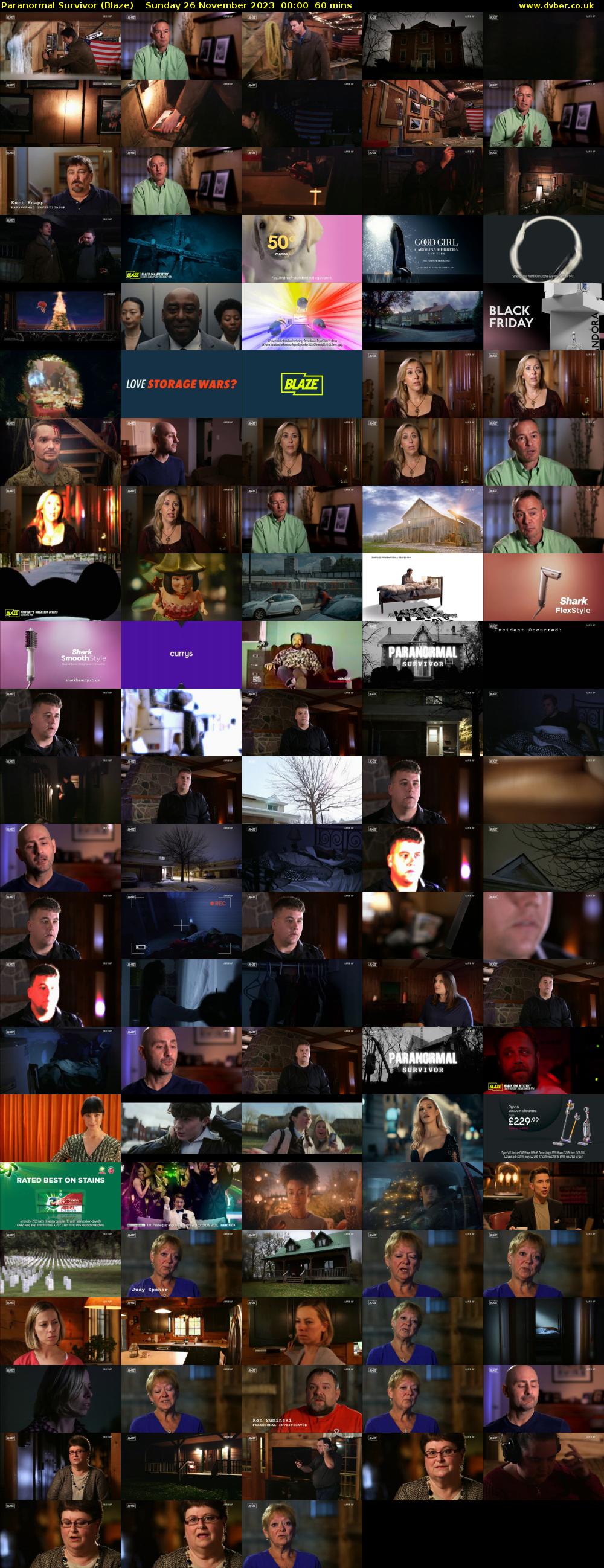 Paranormal Survivor (Blaze) Sunday 26 November 2023 00:00 - 01:00