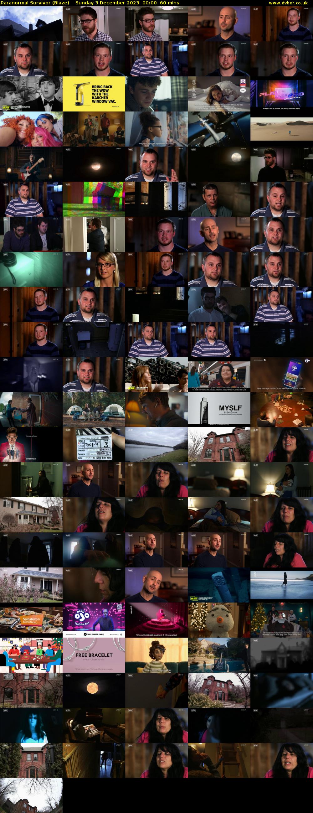 Paranormal Survivor (Blaze) Sunday 3 December 2023 00:00 - 01:00