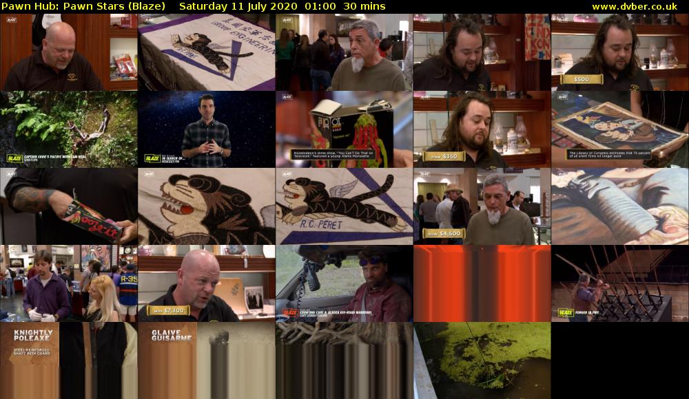 Pawn Hub: Pawn Stars (Blaze) Saturday 11 July 2020 01:00 - 01:30