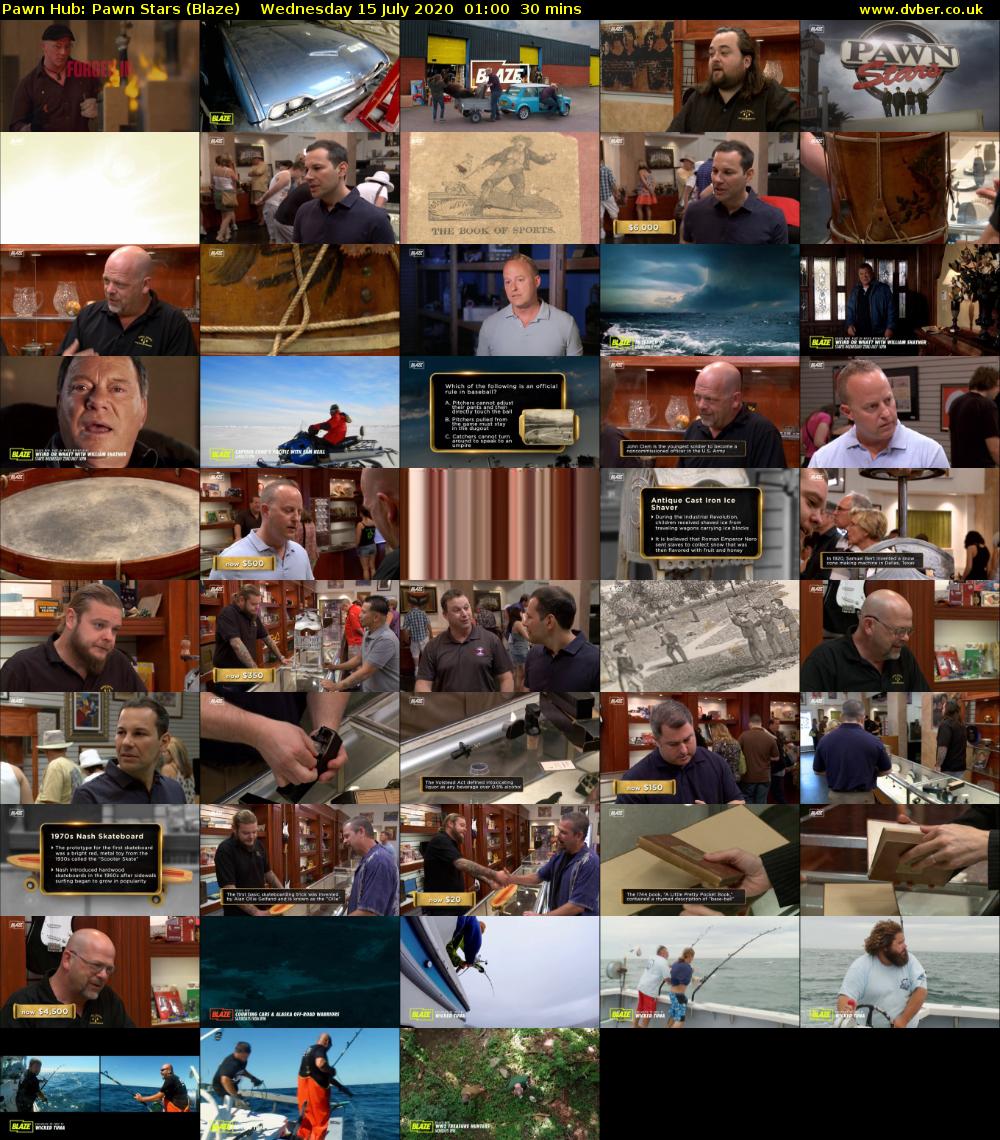 Pawn Hub: Pawn Stars (Blaze) Wednesday 15 July 2020 01:00 - 01:30