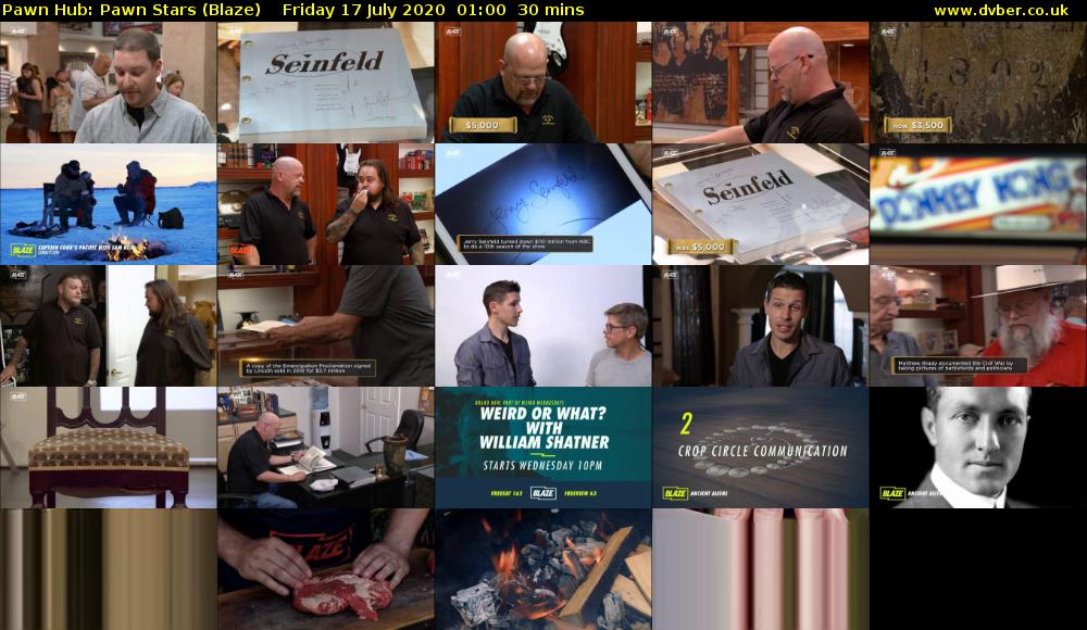Pawn Hub: Pawn Stars (Blaze) Friday 17 July 2020 01:00 - 01:30