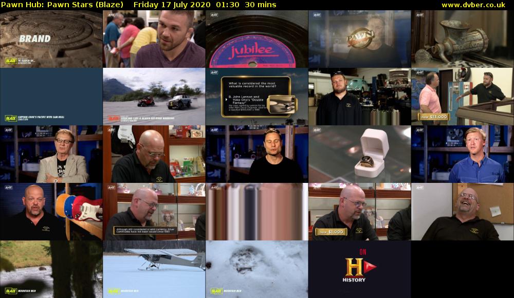 Pawn Hub: Pawn Stars (Blaze) Friday 17 July 2020 01:30 - 02:00
