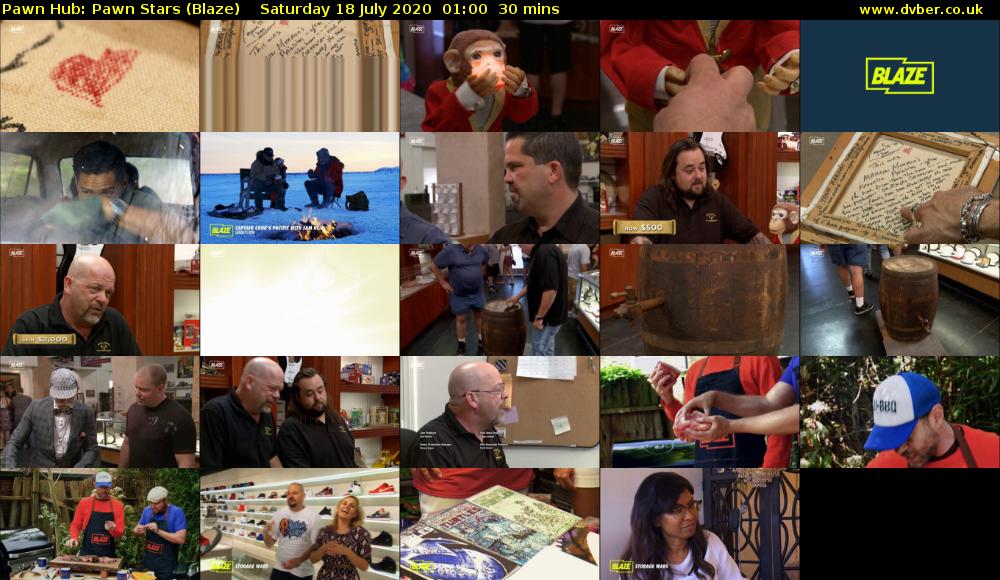 Pawn Hub: Pawn Stars (Blaze) Saturday 18 July 2020 01:00 - 01:30