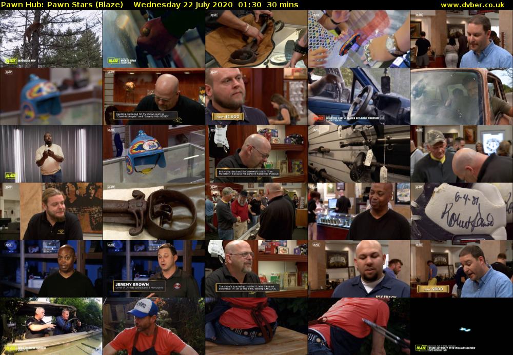 Pawn Hub: Pawn Stars (Blaze) Wednesday 22 July 2020 01:30 - 02:00