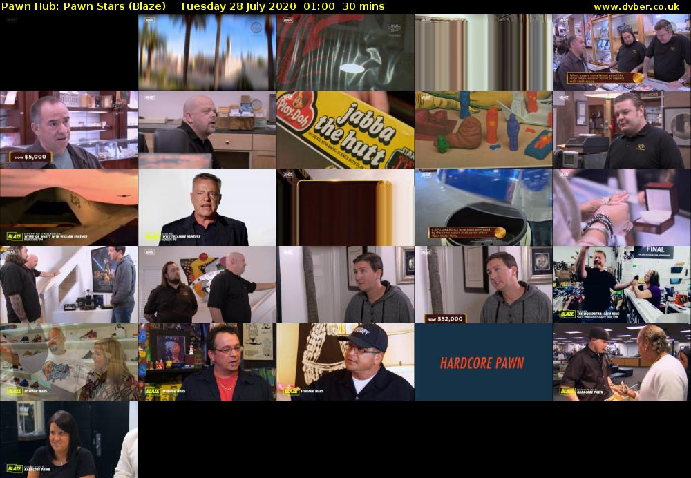 Pawn Hub: Pawn Stars (Blaze) Tuesday 28 July 2020 01:00 - 01:30