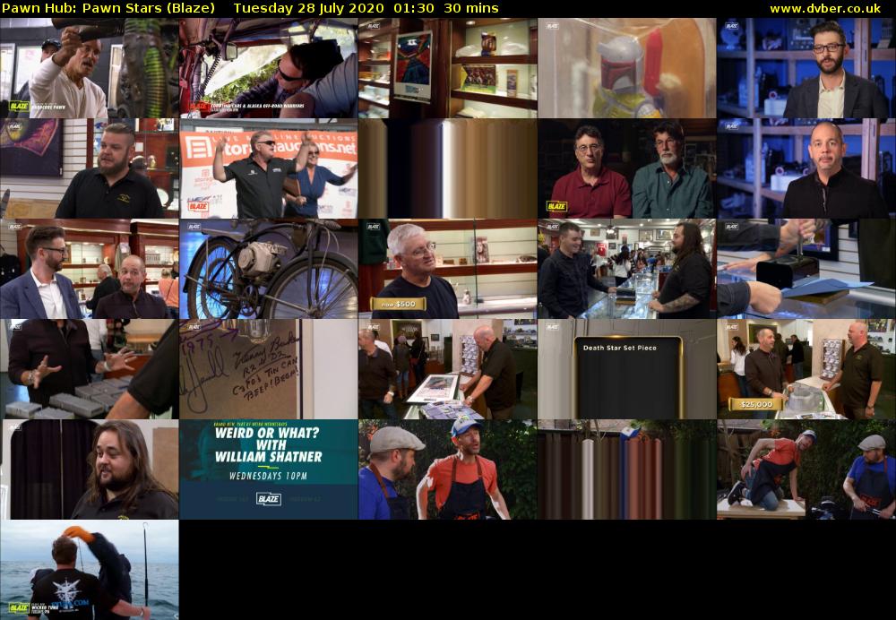 Pawn Hub: Pawn Stars (Blaze) Tuesday 28 July 2020 01:30 - 02:00