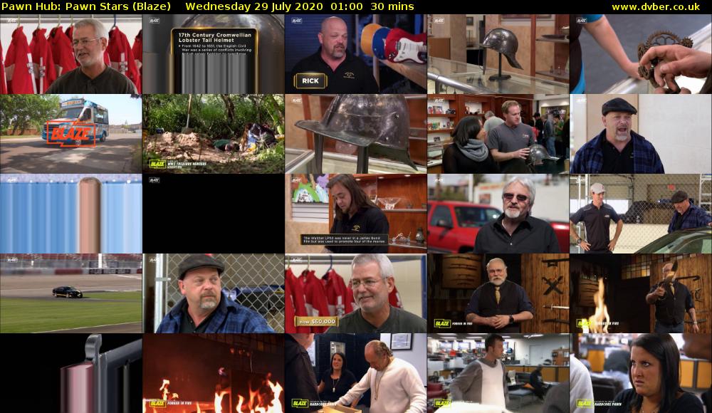 Pawn Hub: Pawn Stars (Blaze) Wednesday 29 July 2020 01:00 - 01:30