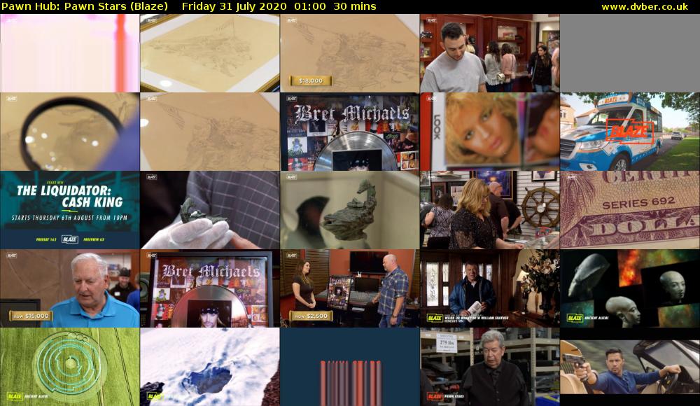 Pawn Hub: Pawn Stars (Blaze) Friday 31 July 2020 01:00 - 01:30