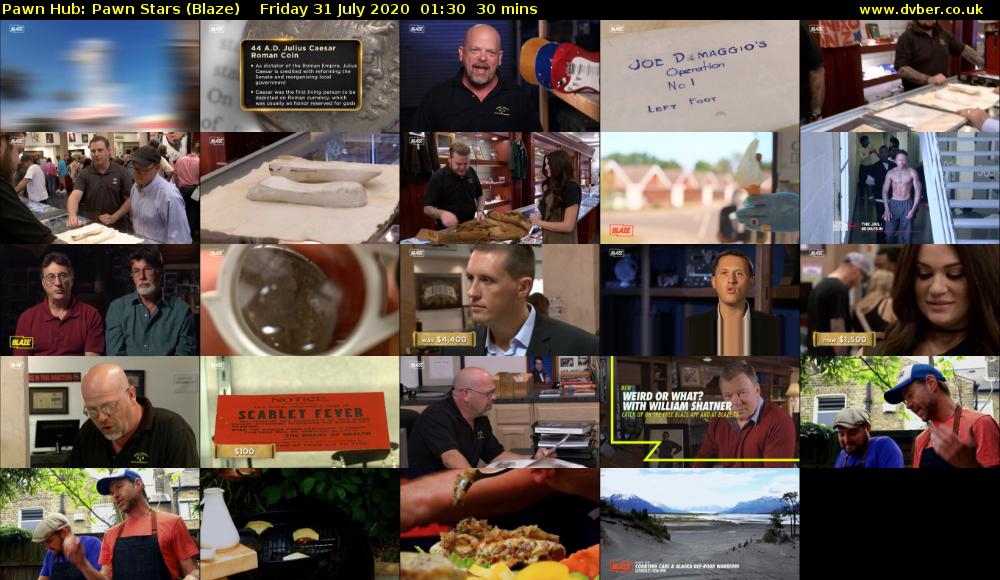 Pawn Hub: Pawn Stars (Blaze) Friday 31 July 2020 01:30 - 02:00