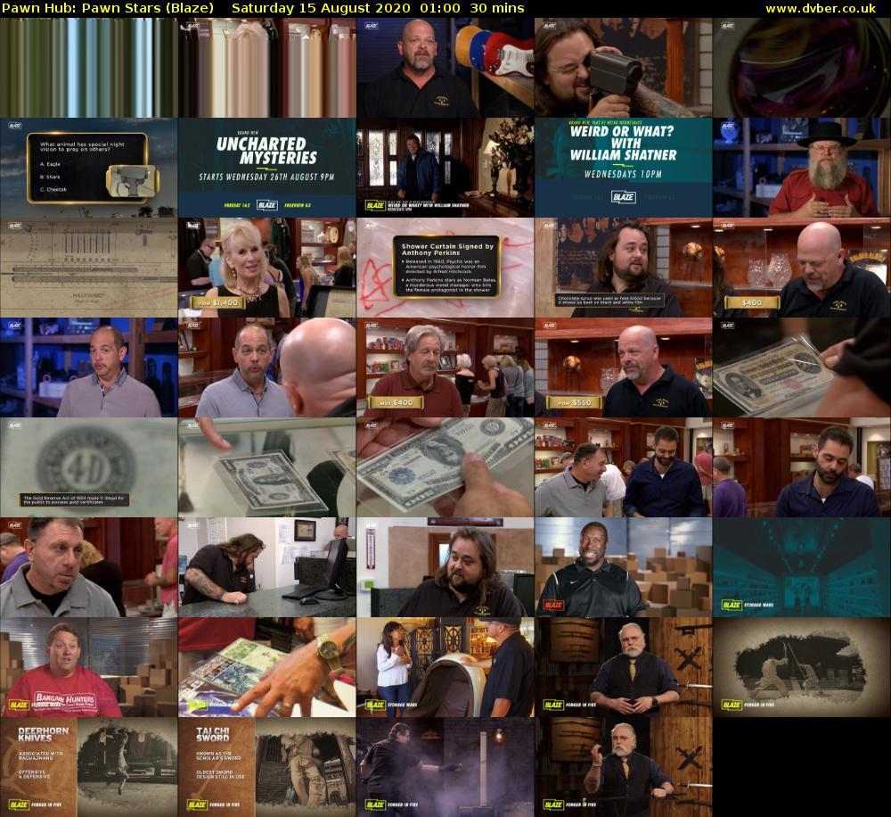 Pawn Hub: Pawn Stars (Blaze) Saturday 15 August 2020 01:00 - 01:30