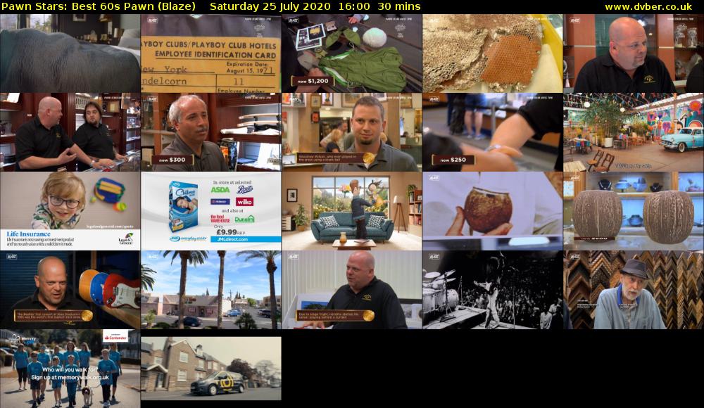 Pawn Stars: Best 60s Pawn (Blaze) Saturday 25 July 2020 16:00 - 16:30