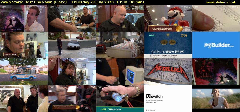 Pawn Stars: Best 80s Pawn (Blaze) Thursday 23 July 2020 13:00 - 13:30