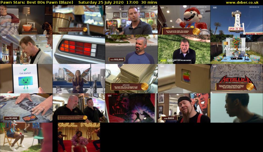 Pawn Stars: Best 80s Pawn (Blaze) Saturday 25 July 2020 17:00 - 17:30