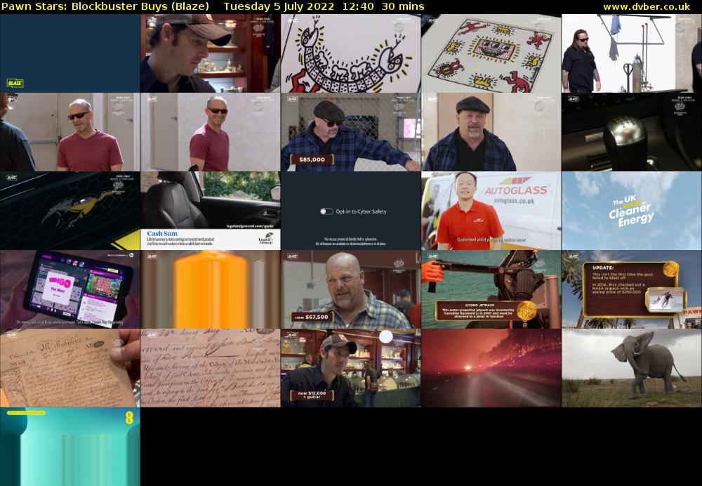 Pawn Stars: Blockbuster Buys (Blaze) Tuesday 5 July 2022 12:40 - 13:10