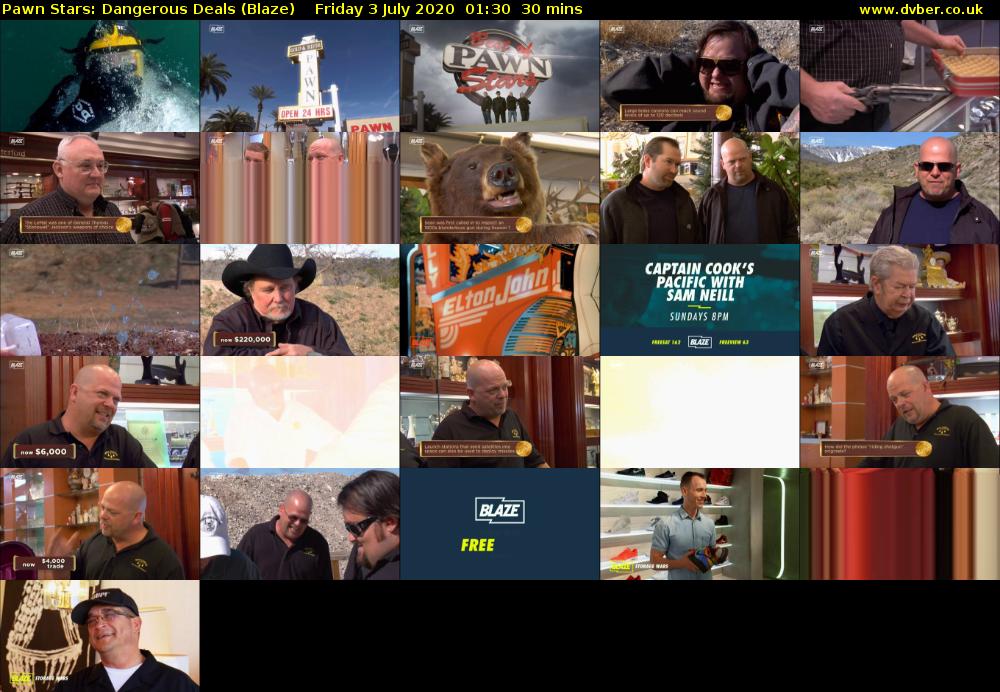 Pawn Stars: Dangerous Deals (Blaze) Friday 3 July 2020 01:30 - 02:00