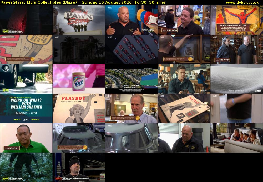 Pawn Stars: Elvis Collectibles (Blaze) Sunday 16 August 2020 16:30 - 17:00