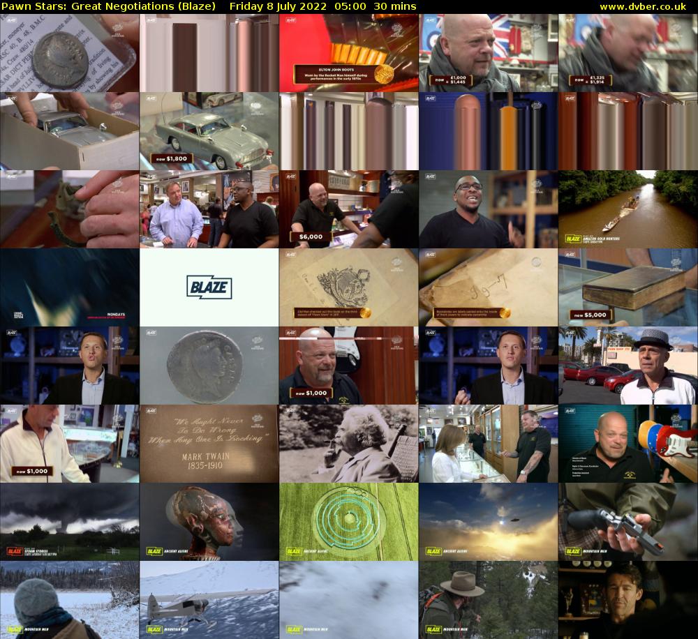 Pawn Stars: Great Negotiations (Blaze) Friday 8 July 2022 05:00 - 05:30