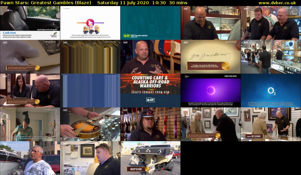 Pawn Stars: Greatest Gambles (Blaze) Saturday 11 July 2020 14:30 - 15:00