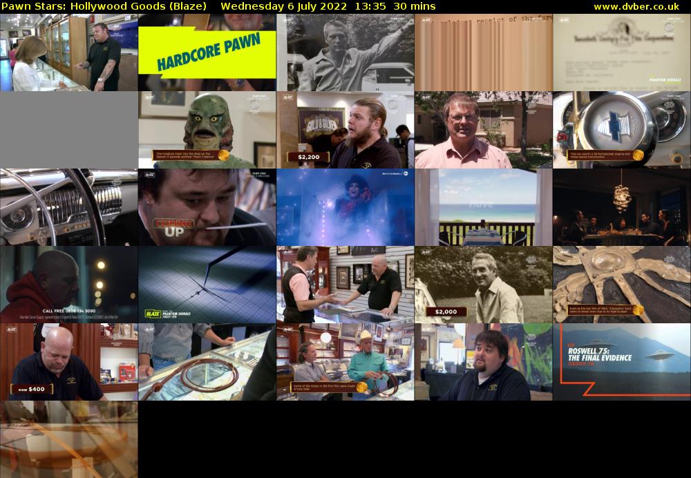 Pawn Stars: Hollywood Goods (Blaze) Wednesday 6 July 2022 13:35 - 14:05