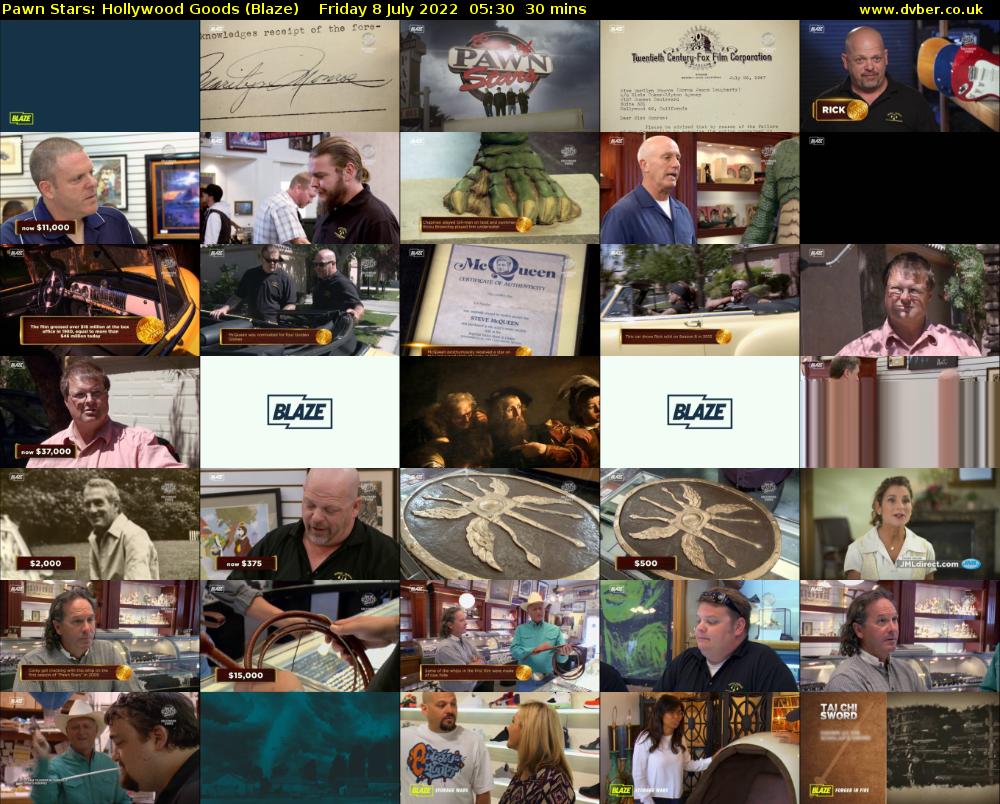 Pawn Stars: Hollywood Goods (Blaze) Friday 8 July 2022 05:30 - 06:00
