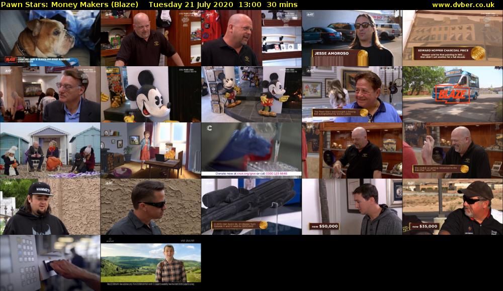 Pawn Stars: Money Makers (Blaze) Tuesday 21 July 2020 13:00 - 13:30