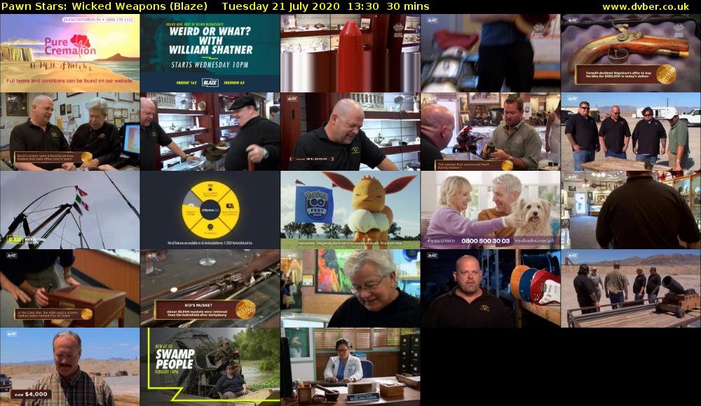 Pawn Stars: Wicked Weapons (Blaze) Tuesday 21 July 2020 13:30 - 14:00