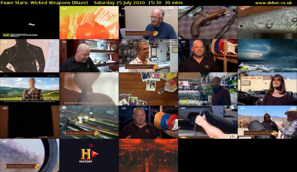 Pawn Stars: Wicked Weapons (Blaze) Saturday 25 July 2020 15:30 - 16:00