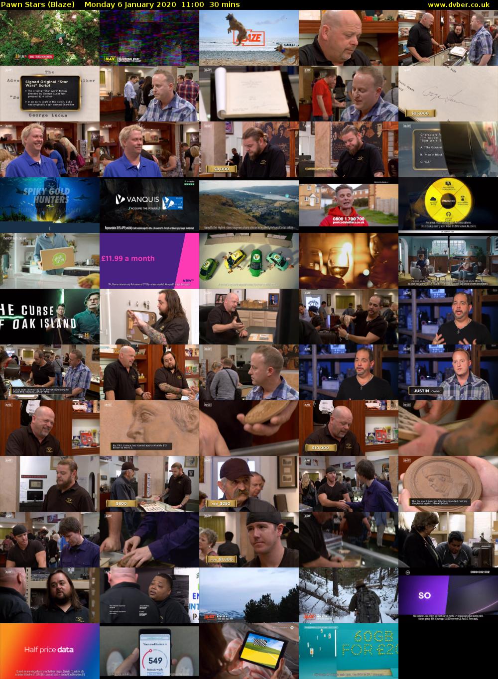 Pawn Stars (Blaze) Monday 6 January 2020 11:00 - 11:30
